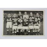 Wales b&w RP postcard sized photo of Team taken before match played 10/3/1948 v Ireland. From George