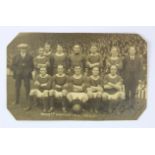Football RP postcard of Manchester United 1920/21, Team photo. Corner clipped but scarce