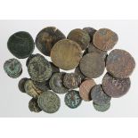 Ancient Bronze Coins (35), mostly Roman, mixed grade.