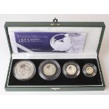 Royal Mint: United Kingdom Britannia Silver Proof 4-Coin Set 2005 aFDC (a little toning) cased