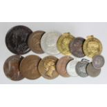 British Commemorative Medals & Tokens (14) 19th-20thC base metal.