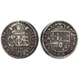 Spain, Catalonia silver 2 Reales of Carlos III the Pretender, VF