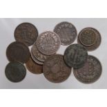 India, East India Company copper coins (14) 19thC, mixed grade.