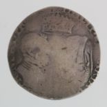 Philip & Mary silver shilling, clipped Fair.