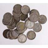 Australia Silver Shillings: 15x 1916 and 15x 1917, mixed grade.