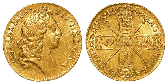 Half Guinea 1695 GVF