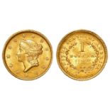 USA Gold Dollar 1853 AU