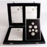 Royal Mint: 2008 United Kingdom Coinage, Royal Shield of Arms, Silver Proof Collection, FDC cased