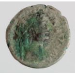 Nero / Poppaea billon tetradrachm of Alexandria c.AD64, Fine, some verdigris.