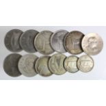 Ireland (12) silver and cupro-nickel, 1928-1998 various, mixed grade.
