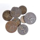 GB Copper & Bronze (9) Victorian, Pennies to Half Farthing, mixed grade.
