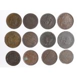 Tokens, 19thC (12) mostly 'Unofficial Farthings' Fair to GVF