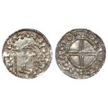 Cnut, Short Cross type silver penny c.1029-1035/6; Moneyer: Brunstan, Mint: Thetford; S.1159, EF