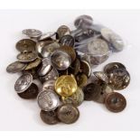 Armorial buttons - mixed 37 large + 27 (large and damaged - detector finds) (approx 64) Sold as