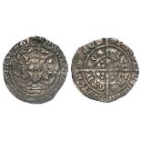 Edward IV, First Reign 1461-1470, silver halfgroat of Canterbury, Archbishop Bourchier, knot below