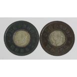 Tokens, 19thC (2): Victorian private pattern bi-metallic 'Model Penny's GVF-EF