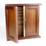 Coin Cabinet: Very nice professionally made 28-tray mahogany coin cabinet, lockable (with key)