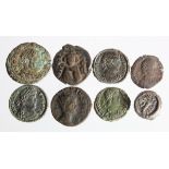 Late Roman Imperial bronzes, these of the larger module, x 6,average GF together with 2 x