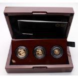 Three Coin set 2015 (Sovereign Half Sovereign & Quarter Sovereign) FDC in the plush box of issue