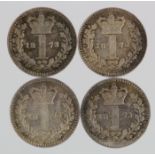 Maundy Pennies (4) all 1873 lightly toned aFDC