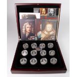 Royal Mint, Great Britains Crown Collection 2006: 12x Channel Islands silver proof £5 crowns FDC