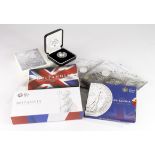 Britannia Coins and Sets: Once ounce silver Britannias 2010, 2011 and 2012 in original packaging;