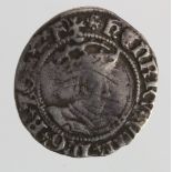 Henry VIII silver halfgroat of Canterbury, Second Coinage 1526-1544, 'WA' by shield, Archbishop