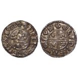 Aethelred II Small CRVX type silver penny, small flan 1.2g, London Mint, moneyer Aelfwine. S.1149.