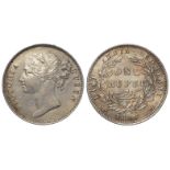 India, East India Company silver Rupee 1840 EF