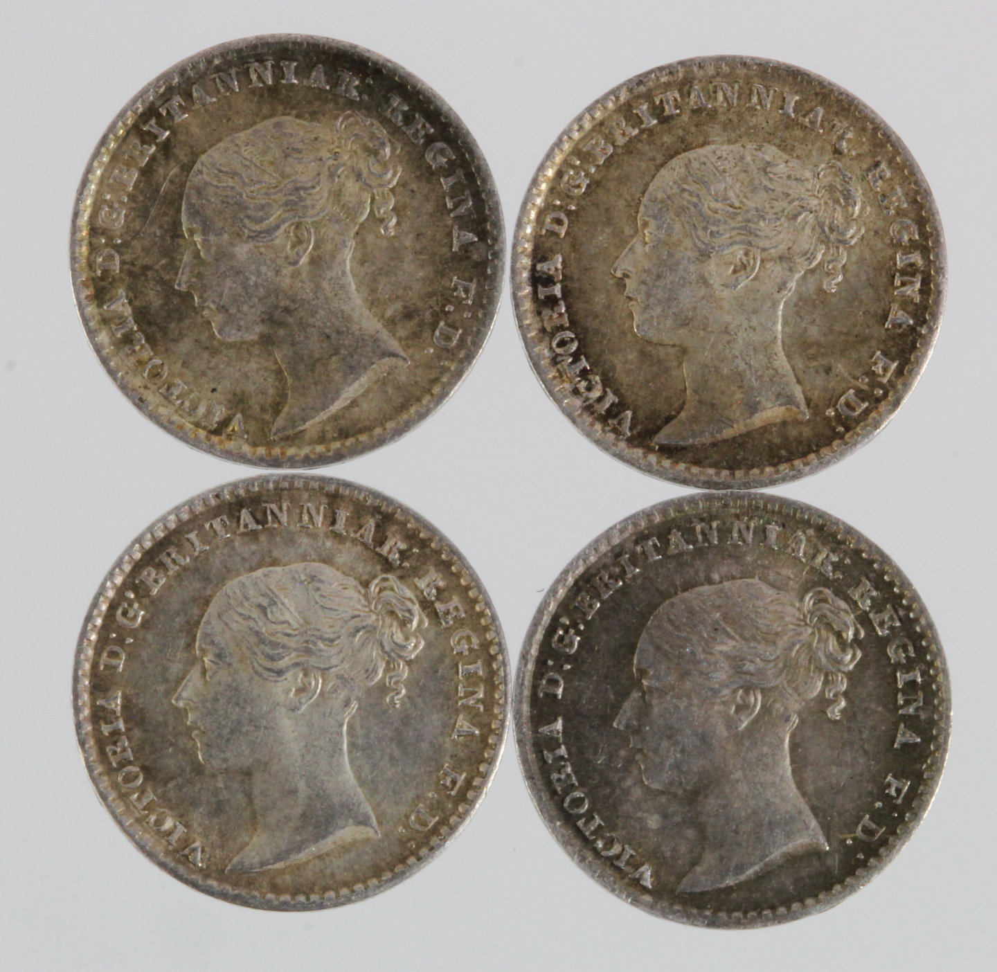 Maundy Pennies (4) all 1873 lightly toned aFDC - Image 2 of 2