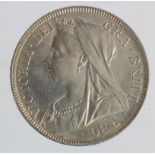 Halfcrown 1898, lightly cleaned, proof-like EF