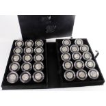 Royal Mint: London 2012 (Olympics) Silver 50p Sports Collection; the complete set of 29x BU, some