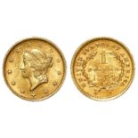 USA Gold Dollar 1854 EF