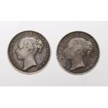 Shillings (2) scarce dates: 1841 VF, and 1849 VF-GVF