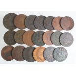 Tokens, 18thC (20) copper Halfpennies, Fair to Fine.