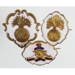 Sweethearts (3) Honourable Artillery Co., brass & white faced enamel badges