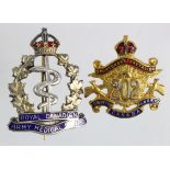 Sweethearts, Canadian - silver Royal Canadian Army Medical Corps badge marked Birks Ellis,