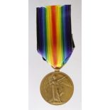 Victory Medal to 30345 Pte A A Bradbrook E.York Regt. Killed In Action 13/4/1918 with the 10th Bn.