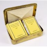 WW1 1914 Princess Marys gift tin with original unused tobacco and cigarettes with 1914 gift card and