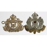 Suffolk Regiment - Offices cap badge, KC two Tower Officers silver, and OR's Bim. (2)