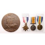 1915 Star Trio and Death Plaque to 15925 Pte George Stanley Botwright Suffolk Regt. Killed In Action
