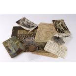 WW1 ephemera - items belonging to Wilfrid Morish RE Signals inc pocket Diary British Red Cross