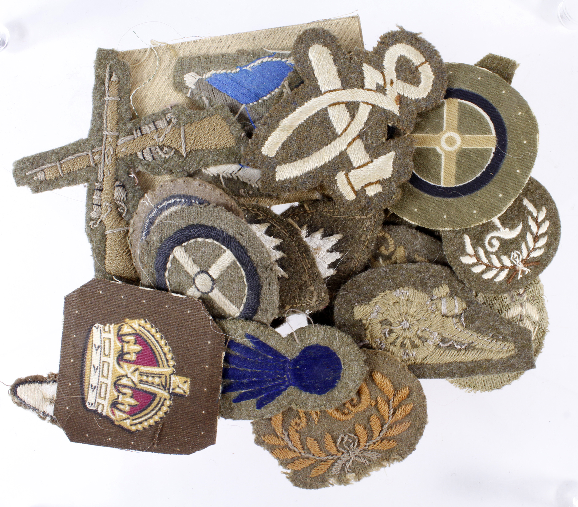 Cloth Army WW2 trade badges various types.