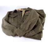 WW2 Officers 1940 pattern Canadian made battledress blouse & trousers. With Lt pips, RE titles, Div.