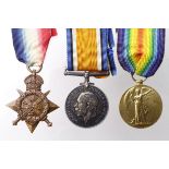 1914 Star Trio to 704 Pte E J Spinks 1/4 Suffolks. Killed In Action 16th May 1915. Born Tuddenham,