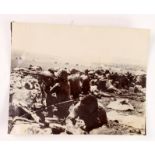 Boer War interest - photo of 'R.I.Rifles in action Frederikstad' probably 25/10/1900. (5"x4"