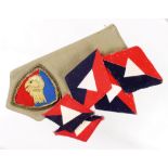 Cloth - unidentified Divisional patches and an epaulette. (5)
