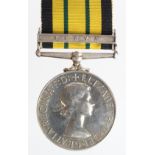 Africa General Service Medal QE2 with Kenya clasp (23087658 Pte W Griffiths KSLI).