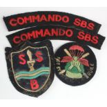 Badges Commando SBS 4x badges probably post war.