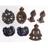 Badges WW2 plastic economy hat badges RAOC/RAF/Royal signals with two RM collar & two RA collar